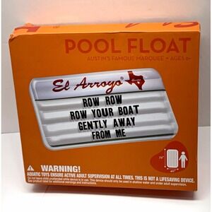 El Arroyo Pool Float Inflatable Marquee Sign Row Away From Me 72x40 ELT0002 NEW